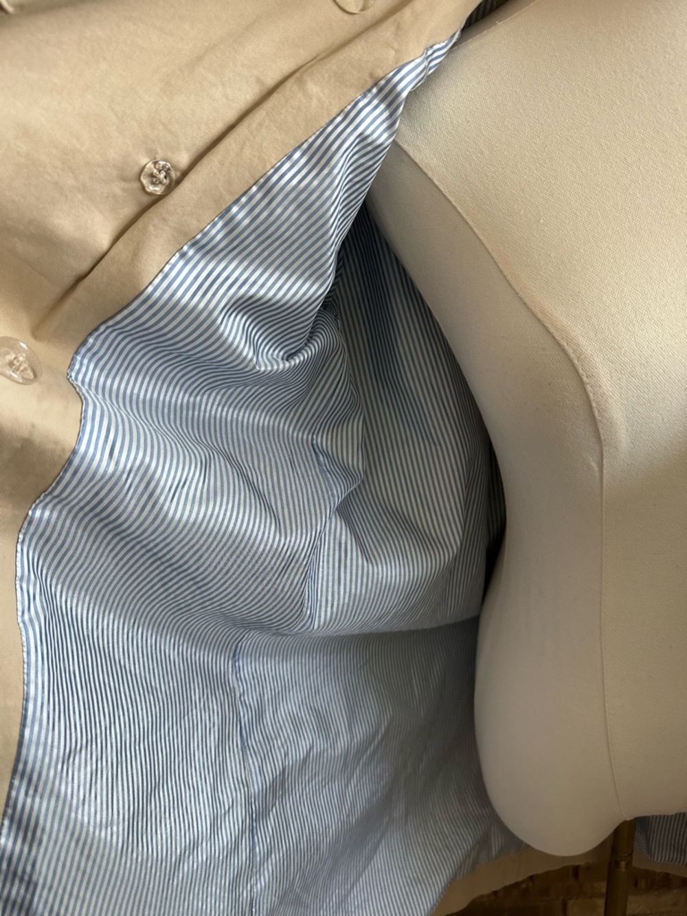 J.Crew Factory Classic Khaki Trench Coat sz 4  Timeless Preppy - Picture 4 of 4